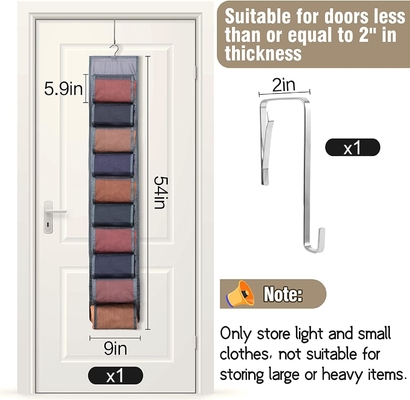 Organiseur de rangement de jambes pour placard, système d'organisateur de placard suspendu, porteuse de placards de vêtements gris avec 20 rouleaux