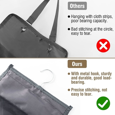 Organiseur de rangement de jambes pour placard, système d'organisateur de placard suspendu, porteuse de placards de vêtements gris avec 20 rouleaux