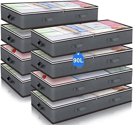 Bouillonnant Joy 90L sous le lit des conteneurs de stockage, des organisateurs de placards et des bacs de stockage, des sacs de stockage pliables sous le lit pour