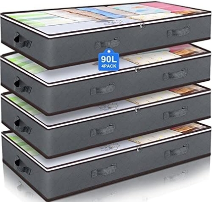Bouillonnant Joy 90L sous le lit des conteneurs de stockage, des organisateurs de placards et des bacs de stockage, des sacs de stockage pliables sous le lit pour