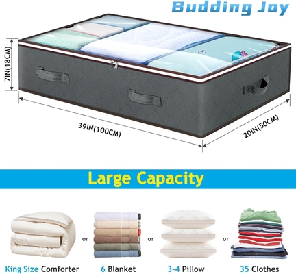 Bouillonnant Joy 90L sous le lit des conteneurs de stockage, des organisateurs de placards et des bacs de stockage, des sacs de stockage pliables sous le lit pour