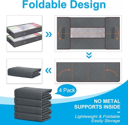 Bouillonnant Joy 90L sous le lit des conteneurs de stockage, des organisateurs de placards et des bacs de stockage, des sacs de stockage pliables sous le lit pour