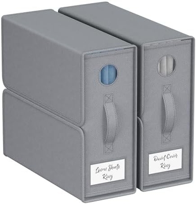 Organiseurs et rangements de draps, 4 paquets, taille reine/roi (gris), organisateur de draps, bacs de rangement en tissu pour draps,