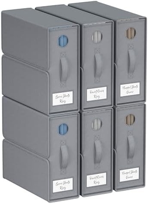 Organiseurs et rangements de draps, 4 paquets, taille reine/roi (gris), organisateur de draps, bacs de rangement en tissu pour draps,