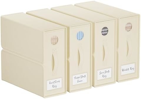 Organiseurs et rangements de draps, 4 paquets, taille reine/roi (gris), organisateur de draps, bacs de rangement en tissu pour draps,