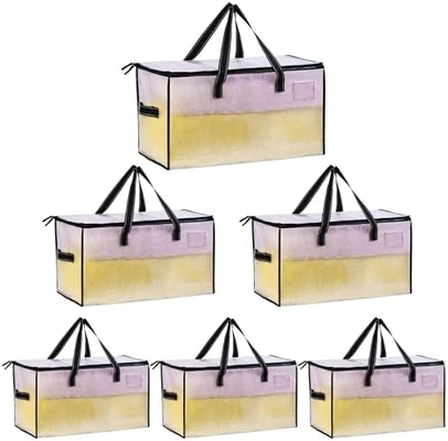 VENO 6 Pack sacs de déménagement, couette et couverture sacs de rangement pour placard, boîtes de déménagement, boîtes avec couvercles alternative,