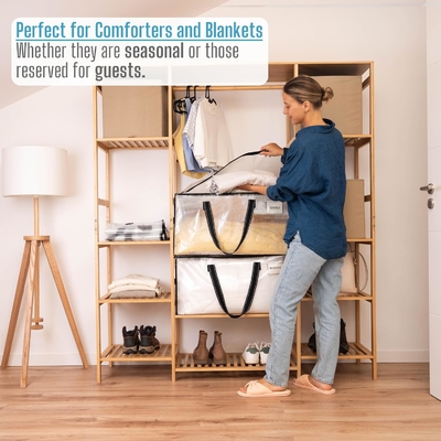 VENO 6 Pack sacs de déménagement, couette et couverture sacs de rangement pour placard, boîtes de déménagement, boîtes avec couvercles alternative,