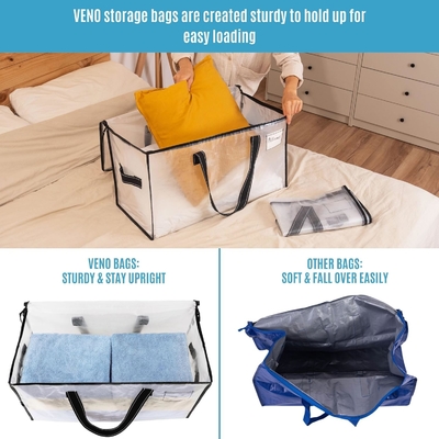 VENO 6 Pack sacs de déménagement, couette et couverture sacs de rangement pour placard, boîtes de déménagement, boîtes avec couvercles alternative,