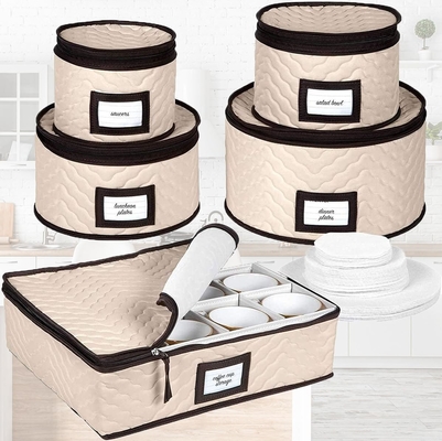 Containers de stockage en Chine Ensemble de 5 pièces Boîtes de déménagement pour vaisselle, verres, assiettes, tasses et soucoupes