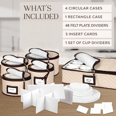 Containers de stockage en Chine Ensemble de 5 pièces Boîtes de déménagement pour vaisselle, verres, assiettes, tasses et soucoupes