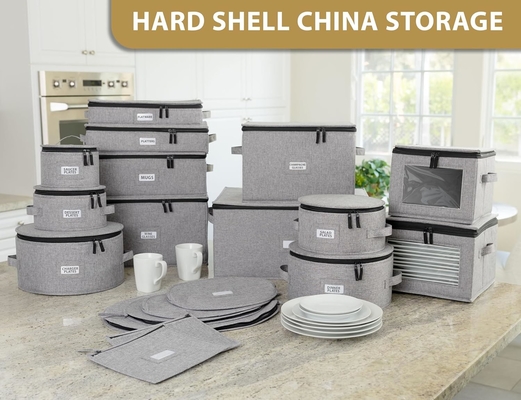 CHINA DEPOISEMENT - SET DE 6 CASE pour les accessoires chinois de dépôt - détient des bateaux lourds, des bols, des petits et grands plateaux