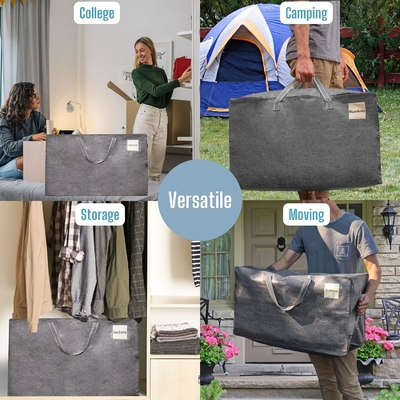 VENO 8 Pack Sacs de déménagement, fournitures de déménagement, boîtes de déménagement, boîtes de stockage pour l'emballage des collèges avec couvercles