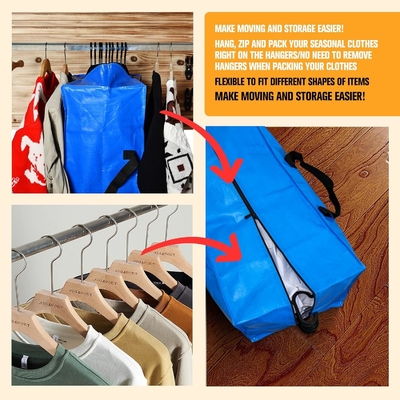 Sacs de déménagement, sacs de rangement, sacs de rangement extra-grands pour les fournitures de déménagement, les articles de base du dortoir universitaire, le placard de chambre,