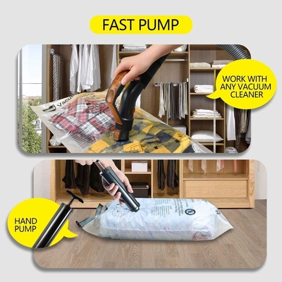 12 sacs de stockage sous vide (3 x jumbo, 3 x grand, 3 x moyen, 3 x petit), sacs de compression avec scellant