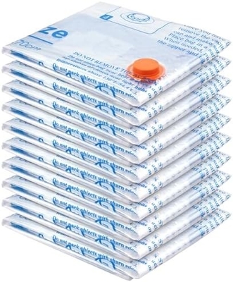 8 sacs de rangement sous vide avec pompe à air électrique,2 jumbo,2 grands,2 moyens,2 petits sacs