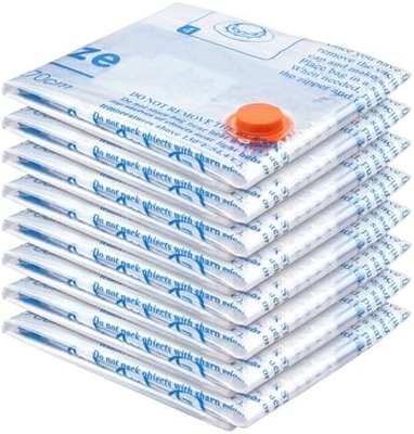 8 sacs de rangement sous vide avec pompe à air électrique,2 jumbo,2 grands,2 moyens,2 petits sacs