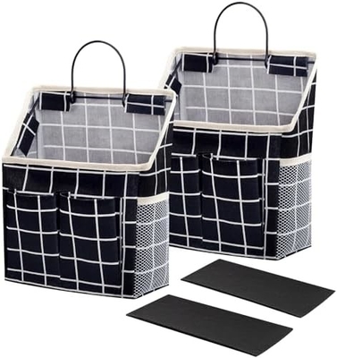 2 sacs à main organisateur panier avec poches pour salle de bains chambre à coucher cuisine dortoir