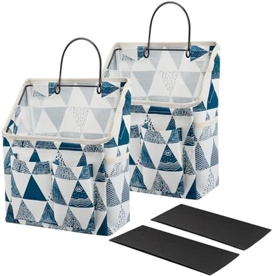 2 sacs à main organisateur panier avec poches pour salle de bains chambre à coucher cuisine dortoir