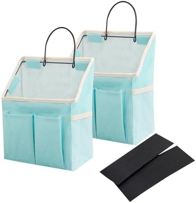 2 sacs à main organisateur panier avec poches pour salle de bains chambre à coucher cuisine dortoir