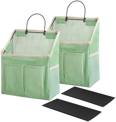 2 sacs à main organisateur panier avec poches pour salle de bains chambre à coucher cuisine dortoir