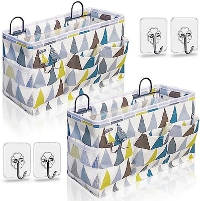 2 pièces de paniers suspendus pour l'organisation, panier de rangement en tissu, organisateur murale pour le placard, la cuisine, la chambre, le bureau,