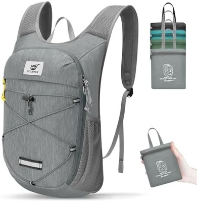 Skysper sac à dos pliable pour randonnée - 10L petit sac de jour léger sac à dos de voyage respirant pour hommes femmes