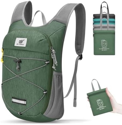 Skysper sac à dos pliable pour randonnée - 10L petit sac de jour léger sac à dos de voyage respirant pour hommes femmes