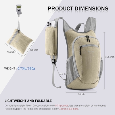 10L petit sac à dos de randonnée sac à dos de voyage sac à dos de jour léger sac à dos emballé pour femmes hommes