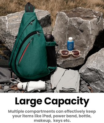 OutdoorMaster Sling Bag, sac de jour de randonnée, Crossbody épaule poitrine sac à dos de voyage en plein air urbain pour femmes et hommes