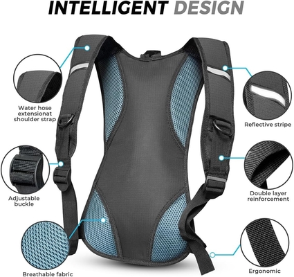 Sac à dos hydratant Sac à dos hydratant Sac à dos d'eau avec 2L (70 onces) Baston hydratant pour hommes Femmes Enfants pour la course