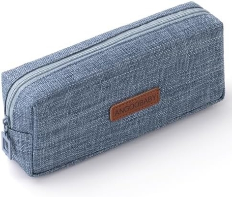 ANGOOBABY Petit porte-crayon étudiant crayon sac à monnaie sac cosmétique sac de bureau organique de papeterie pour l'école pour adolescents