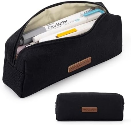 ANGOOBABY Petit porte-crayon étudiant crayon sac à monnaie sac cosmétique sac de bureau organique de papeterie pour l'école pour adolescents