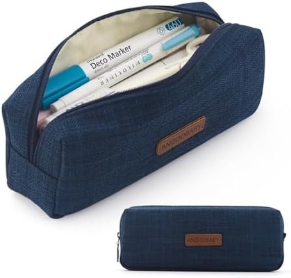 ANGOOBABY Petit porte-crayon étudiant crayon sac à monnaie sac cosmétique sac de bureau organique de papeterie pour l'école pour adolescents