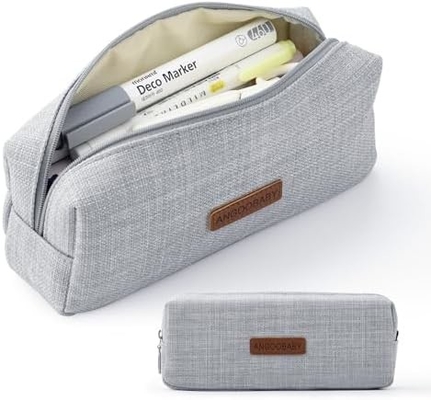 ANGOOBABY Petit porte-crayon étudiant crayon sac à monnaie sac cosmétique sac de bureau organique de papeterie pour l'école pour adolescents