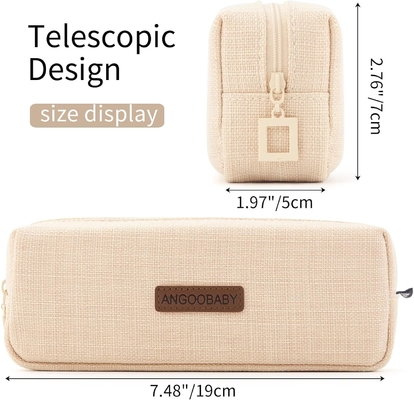 ANGOOBABY Petit porte-crayon étudiant crayon sac à monnaie sac cosmétique sac de bureau organique de papeterie pour l'école pour adolescents