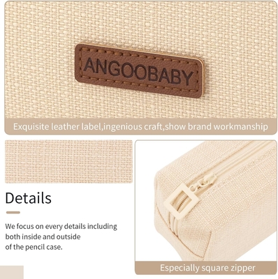ANGOOBABY Petit porte-crayon étudiant crayon sac à monnaie sac cosmétique sac de bureau organique de papeterie pour l'école pour adolescents