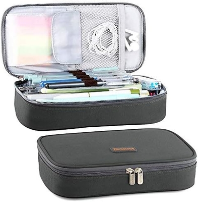 Homecube Casse à crayon porte-crayon capacitif Boîte à crayons pour maquillage Sacoche à tissu d'Oxford Grand sac de rangement Papeterie
