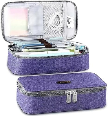 Homecube Casse à crayon porte-crayon capacitif Boîte à crayons pour maquillage Sacoche à tissu d'Oxford Grand sac de rangement Papeterie