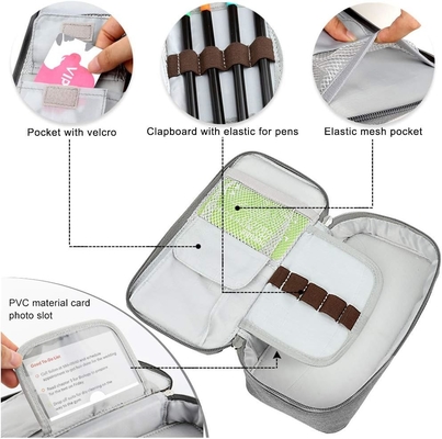 Homecube Casse à crayon porte-crayon capacitif Boîte à crayons pour maquillage Sacoche à tissu d'Oxford Grand sac de rangement Papeterie