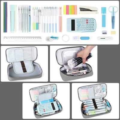 Homecube Casse à crayon porte-crayon capacitif Boîte à crayons pour maquillage Sacoche à tissu d'Oxford Grand sac de rangement Papeterie