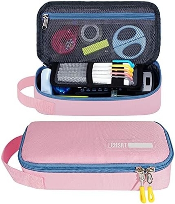 ECHSRT Grand boîtier à crayon, sac à stylo esthétique avec grande capacité, sac de papeterie portable minimaliste avec poignée pour