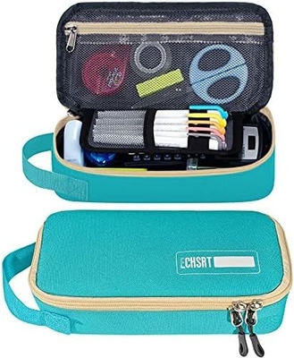 ECHSRT Grand boîtier à crayon, sac à stylo esthétique avec grande capacité, sac de papeterie portable minimaliste avec poignée pour