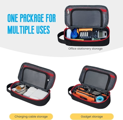 ECHSRT Grand boîtier à crayon, sac à stylo esthétique avec grande capacité, sac de papeterie portable minimaliste avec poignée pour