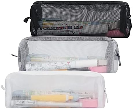 Classycoo Casse crayon 4 Pack Fermeture à glissière Sac à crayon, sac à plume multifonctionnel organisateur sac de rangement de papeterie