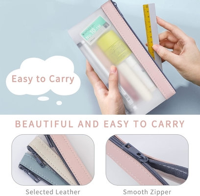 Classycoo Casse crayon 4 Pack Fermeture à glissière Sac à crayon, sac à plume multifonctionnel organisateur sac de rangement de papeterie
