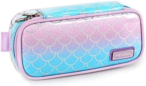 Mabasies Enfants Casque crayon pour filles et garçons Soft Rainbow Pen Box Pouch (Rainbow 1)
