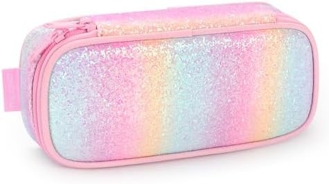 Mabasies Enfants Casque crayon pour filles et garçons Soft Rainbow Pen Box Pouch (Rainbow 1)