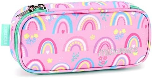 Mabasies Enfants Casque crayon pour filles et garçons Soft Rainbow Pen Box Pouch (Rainbow 1)