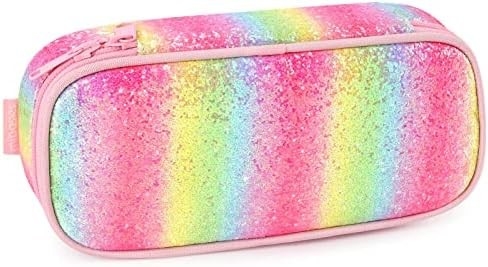 Mabasies Enfants Casque crayon pour filles et garçons Soft Rainbow Pen Box Pouch (Rainbow 1)