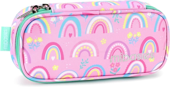 Mabasies Enfants Casque crayon pour filles et garçons Soft Rainbow Pen Box Pouch (Rainbow 1)
